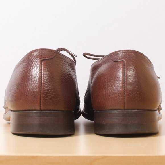 VTG Dack's Round-toe Derby Men's Shoe 9.5 E Brown ๐จ๐ฆ Prairie Oxhide VGUC - Picture 4 of 8